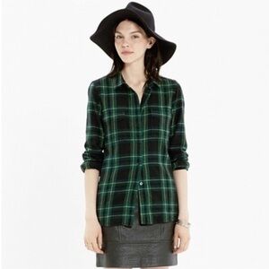 Madewell Boyshirt In Barlow Plaid Flannel